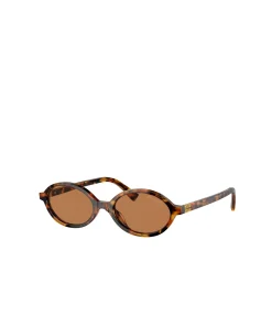 Miu Miu Oval Sunglasses in Light Havana