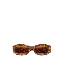 Miu Miu Oval Sunglasses in Brown Havana