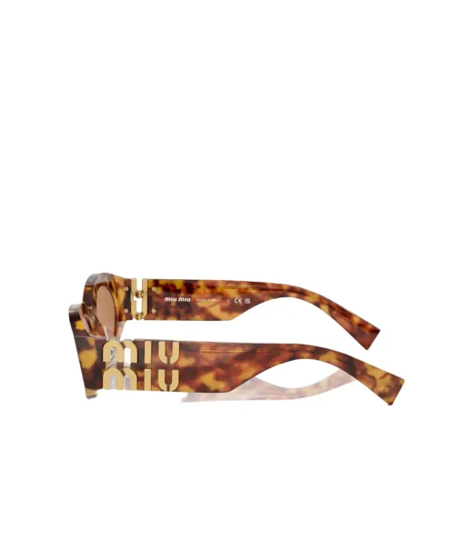 Miu Miu Oval Sunglasses in Brown Havana