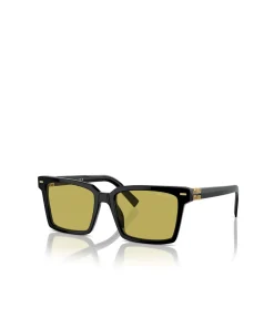 Miu Miu Rectangle Sunglasses in Black Olive Green