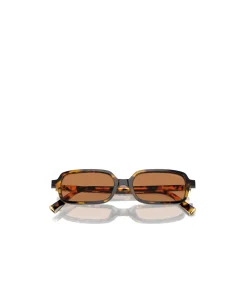 Miu Miu Rectangle Sunglasses in Honey Havana