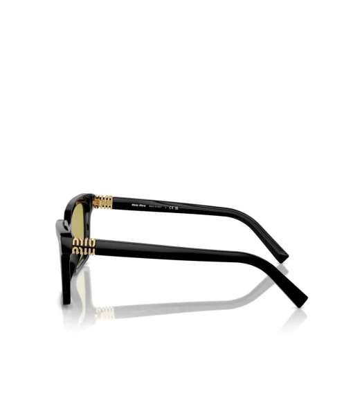 Miu Miu Rectangle Sunglasses in Black Olive Green