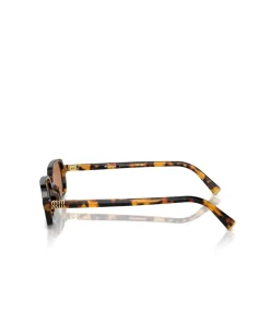 Miu Miu Rectangle Sunglasses in Honey Havana