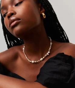Mixed Pearl Statement Beaded Necklace