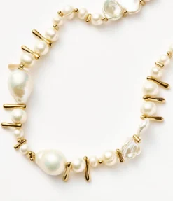 Mixed Pearl Statement Beaded Necklace