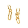 Molten Ovate Mismatch Hoop Earrings