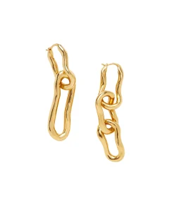Molten Ovate Mismatch Hoop Earrings