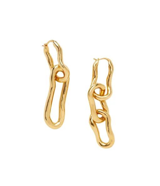Molten Ovate Mismatch Hoop Earrings