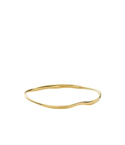 Molten Ripple Bangle in Gold