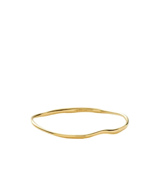 Molten Ripple Bangle in Gold