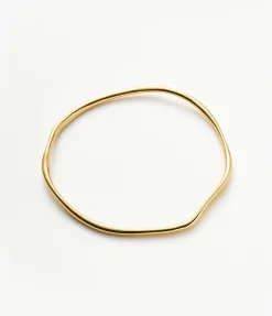 Molten Ripple Bangle in Gold