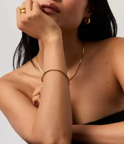 Molten Ripple Bangle in Gold