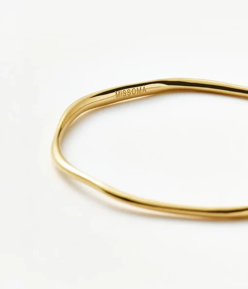 Molten Ripple Bangle in Gold