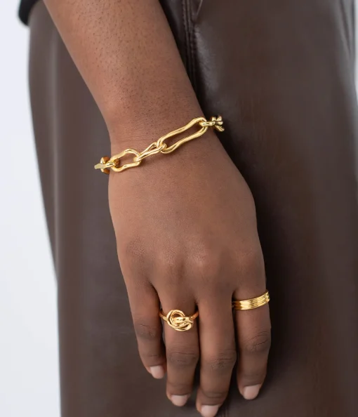 Molten Twisted Infinity Chain Bracelet