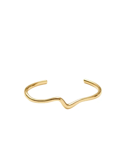 Molten Wave Cuff Bracelet in Gold