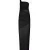 Moni One Shoulder Dress in Black