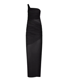 Moni One Shoulder Dress in Black