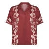 Montauk Silk Shirt in Burgundy Vine