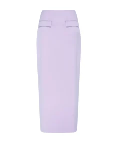 Nadia Pencil Skirt in Lilac