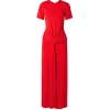 Nalani Short Sleeve Gown in Fiery Red