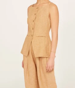 Nancy Gilet Vest in Walnut