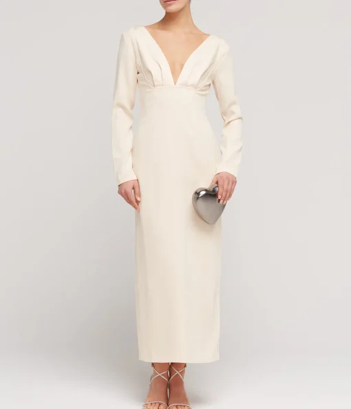 Nancy Long Sleeve Dress in Ivory