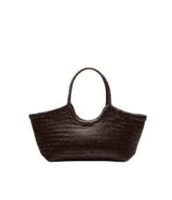 Nantucket Basket Bag in Dark Brown