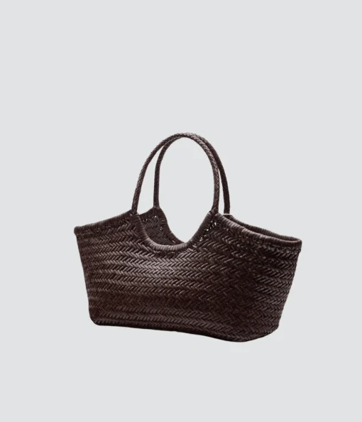 Nantucket Basket Bag in Dark Brown