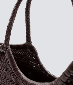 Nantucket Basket Bag in Dark Brown