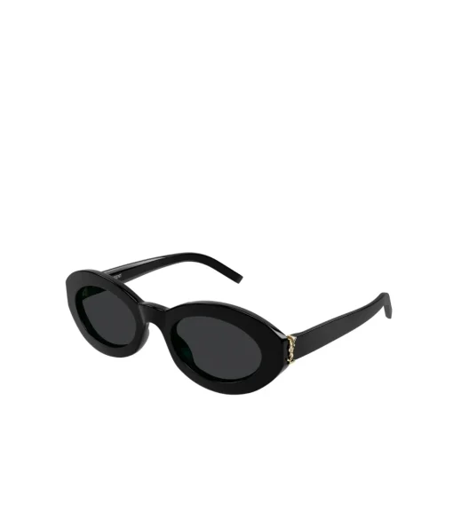 Narrow Oval Shaped Sunglasses in Black