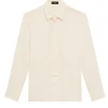 Neck Tie Shirt in Ivory