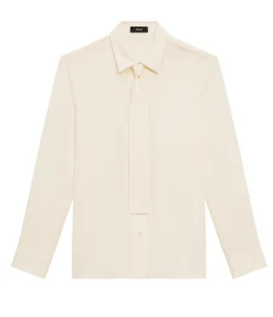 Neck Tie Shirt in Ivory