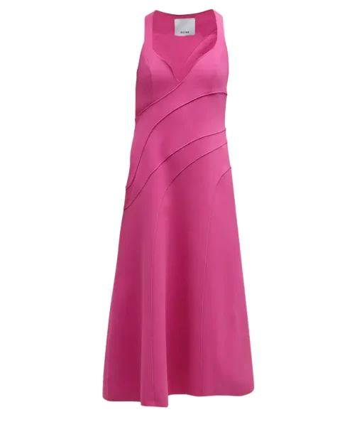 Newgate Midi Dress in Magenta