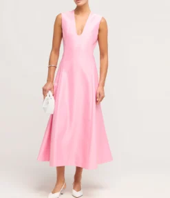 Nicola Midi Dress in Bubblegum