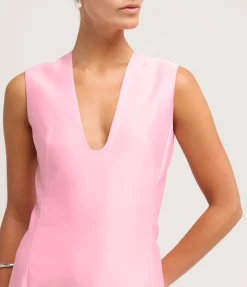 Nicola Midi Dress in Bubblegum