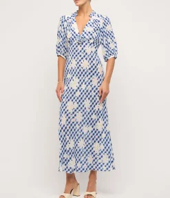 Nicolette Dress in Riviera Daisy Check