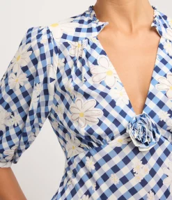 Nicolette Dress in Riviera Daisy Check