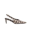 Nina Heels with Metal Toe Cap in Apricot Tweed