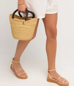 Nissida Platform Sandal in Natural