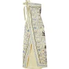 Noche Embroidered Wrap Dress in Tinaja