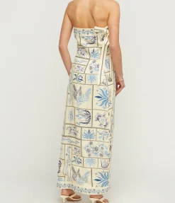 Noche Embroidered Wrap Dress in Tinaja