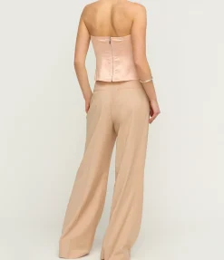 Noemie High Waisted Pant in Peach