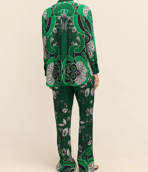 Nova Crepe Shirt in Enchantress Emerald
