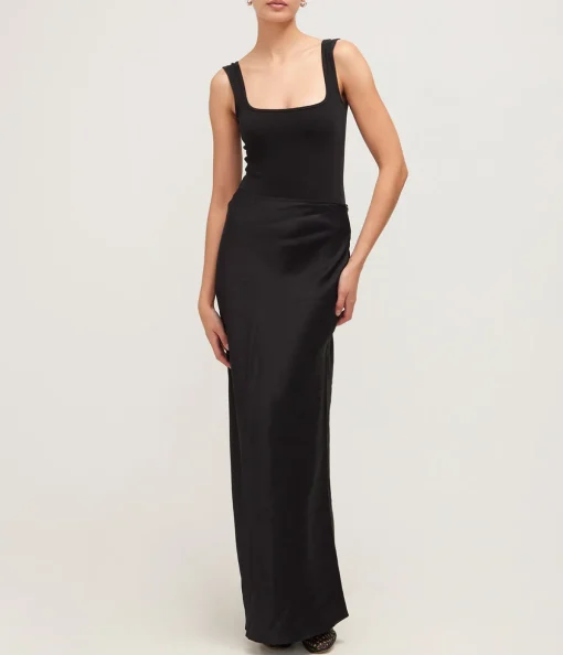 Nur Square Neck Bodysuit in Black