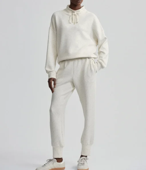Oakdale Sweat in Ivory Marl Fleck