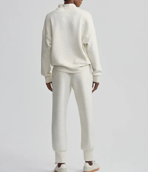 Oakdale Sweat in Ivory Marl Fleck