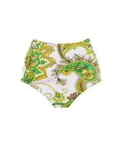 Octavia Ruched High Brief in Ivory