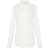 Open Back Cotton Shirt in White