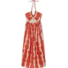 Organic Cotton Halter Dress in Block