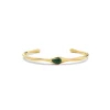 Organic Shape Cuff in Green Malachite and Gold